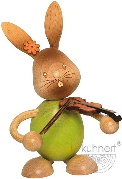 Drechslerei Kuhnert Stupsi Hase mit Geige Drechslerei Kuhnert Stupsi Hase mit Geige