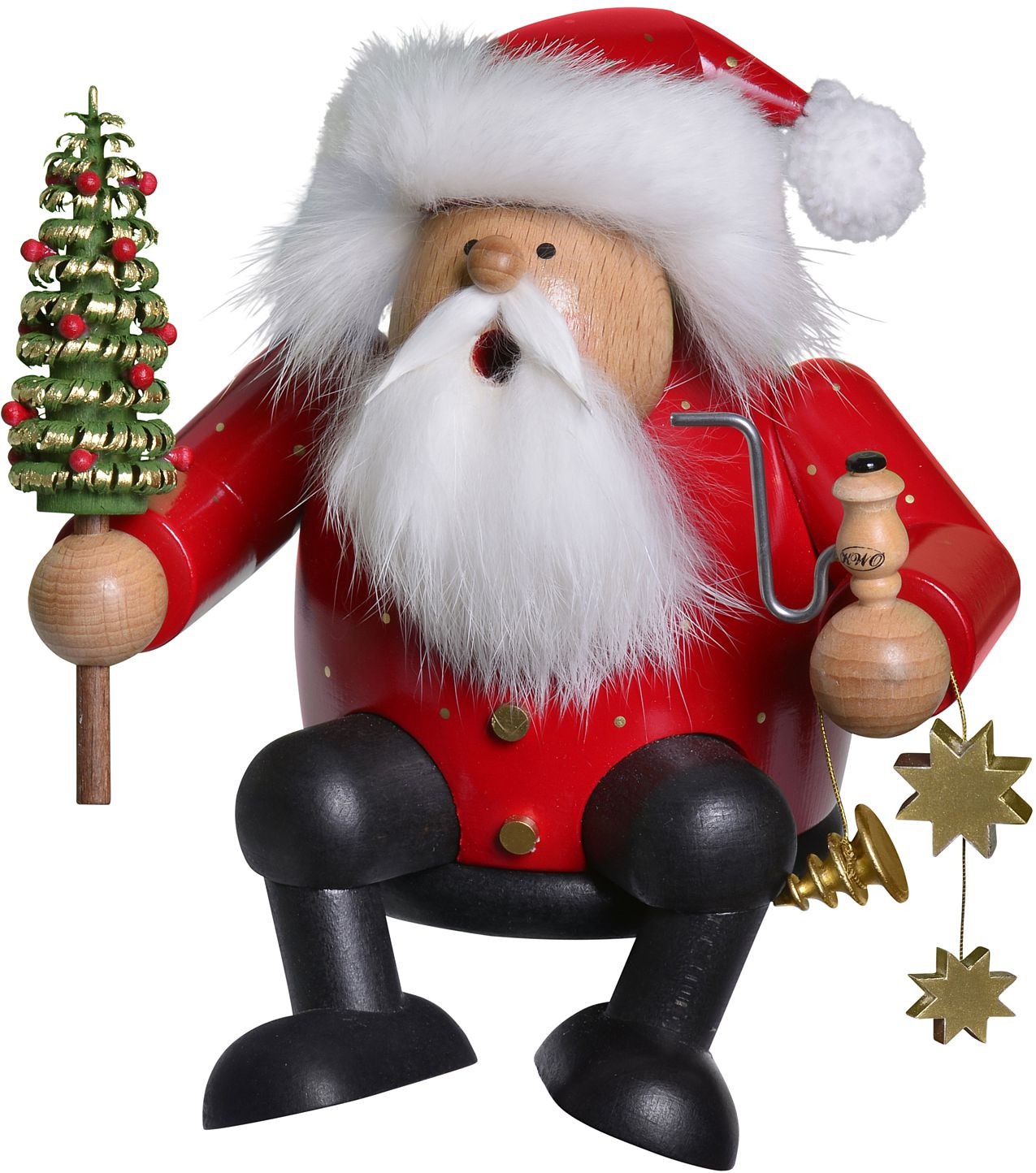 KWO Räuchermann Kantenhocker Weihnachtsmann mit Sternenkette KWO Räuchermann Kantenhocker Weihnachtsmann mit Sternenkette