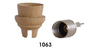 Lichtertülle 14 mm - mit Fassung E10 Hoehe 27mm, Dms 25 mm, mit Nut 4mm Lichtertülle 14 mm - mit Fassung E10 Hoehe 27mm, Dms 25 mm, mit Nut 4mm
