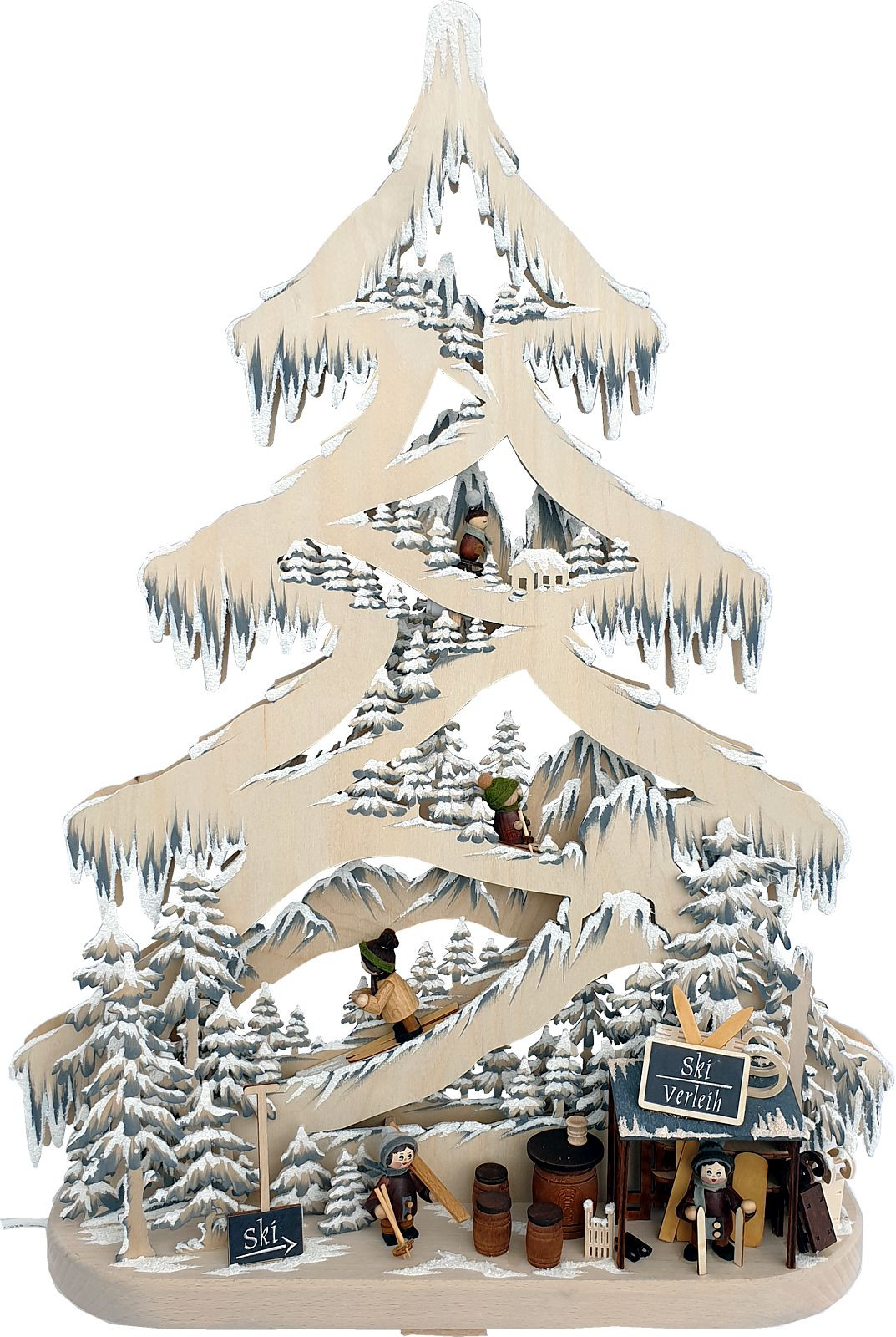 Ratags Holzdesign 3D-Schwibbogen Tanne groß Skipiste Ratags Holzdesign 3D-Schwibbogen Tanne groß Skipiste