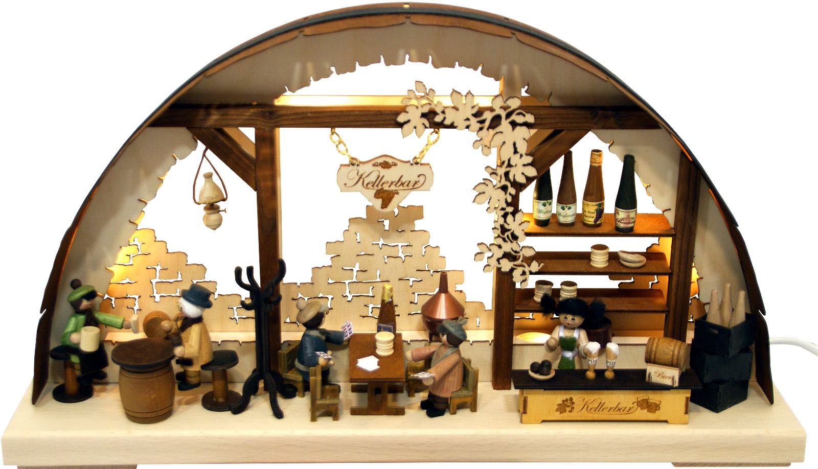 RATAGS Holzdesign 3D-Schwibbogen Kellerbar, klein RATAGS Holzdesign 3D-Schwibbogen Kellerbar, klein