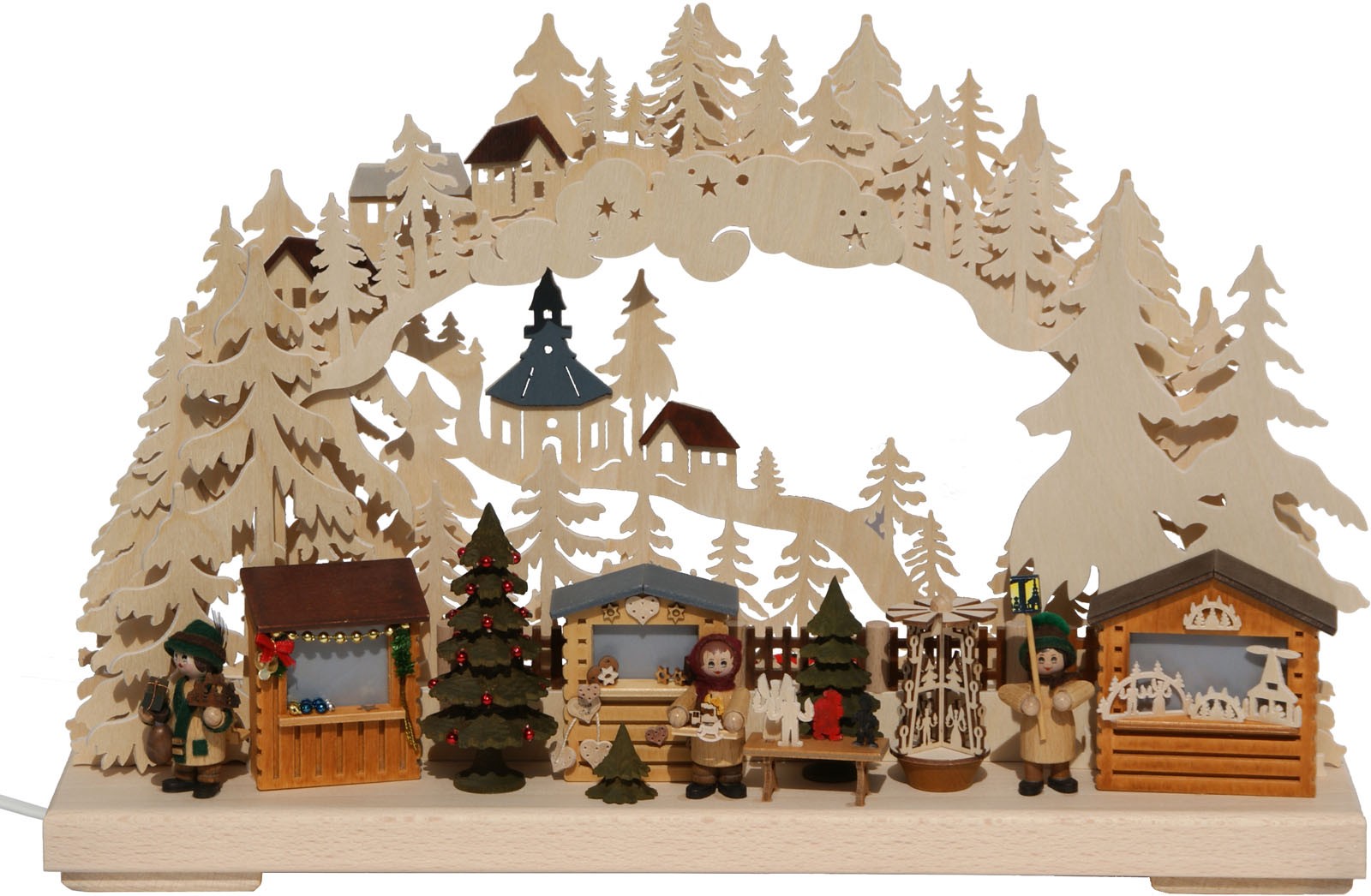 RATAGS Holzdesign 3D-Schwibbogen Seiffener Weihnachtsmarkt, klein RATAGS Holzdesign 3D-Schwibbogen Seiffener Weihnachtsmarkt, klein