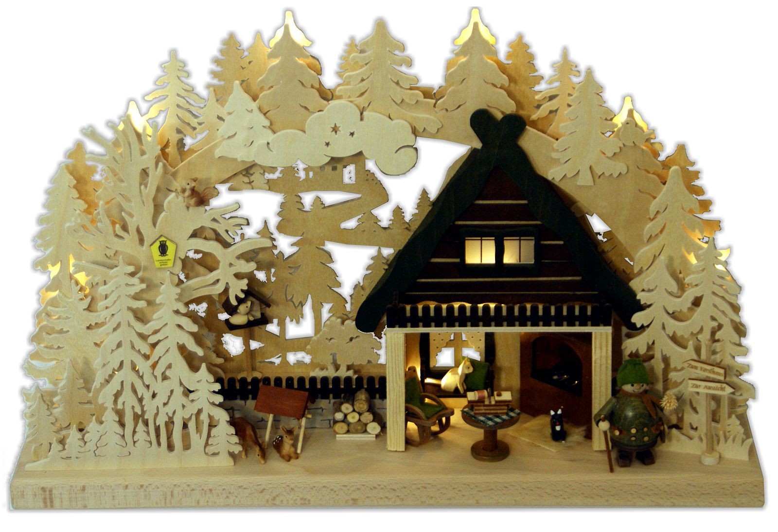 RATAGS Holzdesign 3D-Schwibbogen Zum Forsthaus, klein RATAGS Holzdesign 3D-Schwibbogen Zum Forsthaus, klein