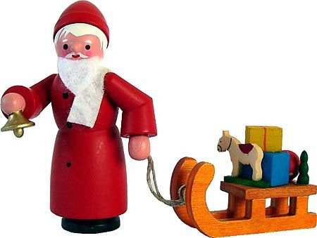 Romy Thiel Nikolaus mit Schlitten, bunt Romy Thiel Nikolaus mit Schlitten, bunt