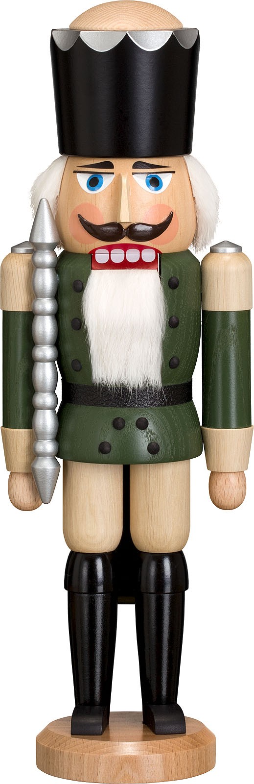 Seiffener Volkskunst eG Nussknacker König, Esche lasiert, grün, 39 cm Seiffener Volkskunst eG Nussknacker König, Esche lasiert, grün, 39 cm