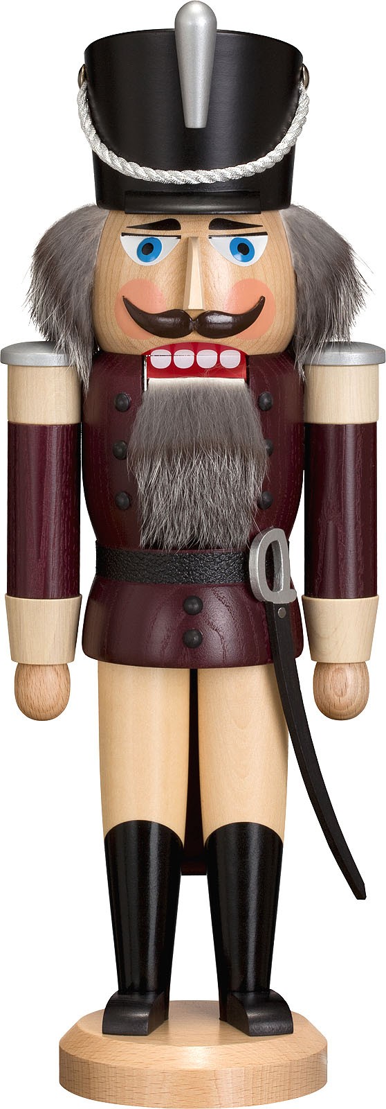 Seiffener Volkskunst eG Nussknacker Husar, Esche lasiert, aubergine, 37 cm Seiffener Volkskunst eG Nussknacker Husar, Esche lasiert, aubergine, 37 cm