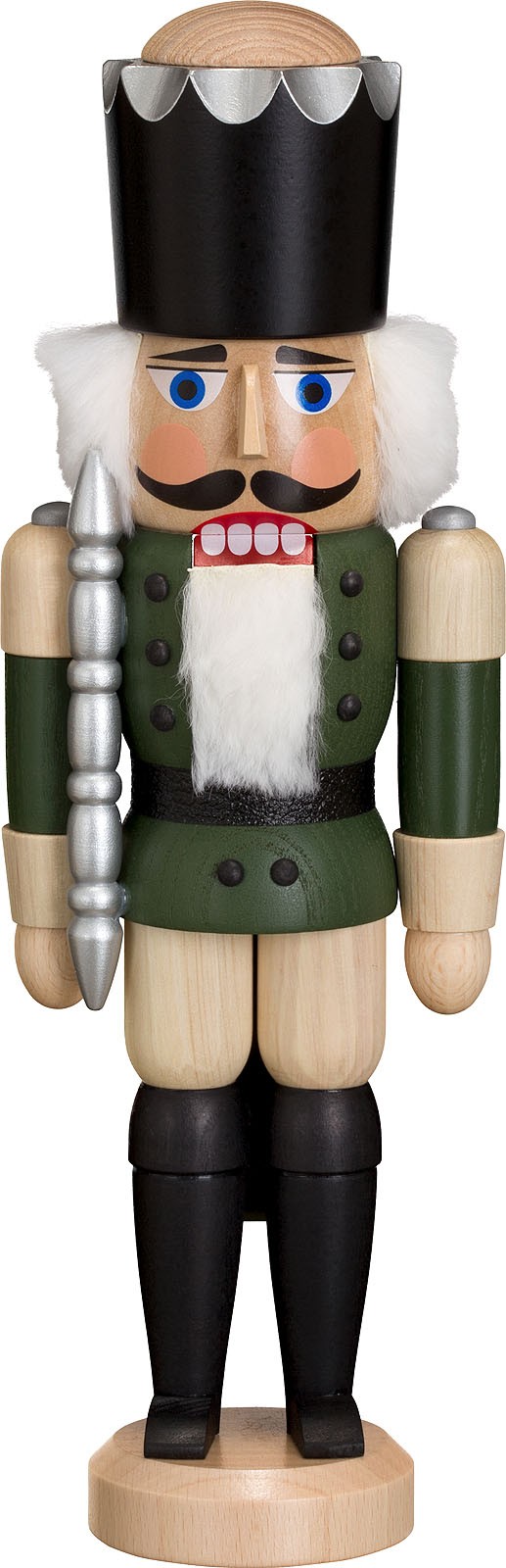 Seiffener Volkskunst eG Nussknacker König, Esche lasiert, grün, 29 cm Seiffener Volkskunst eG Nussknacker König, Esche lasiert, grün, 29 cm