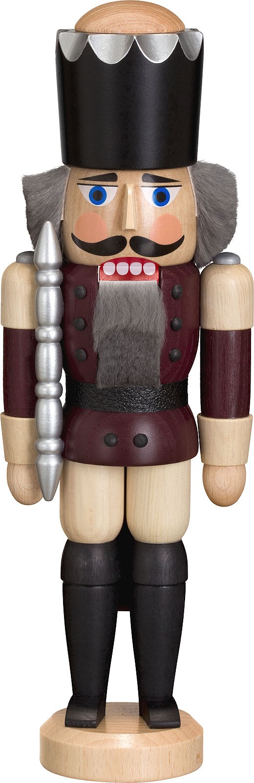 Seiffener Volkskunst eG Nussknacker König, Esche lasiert, aubergine, 29 cm Seiffener Volkskunst eG Nussknacker König, Esche lasiert, aubergine, 29 cm