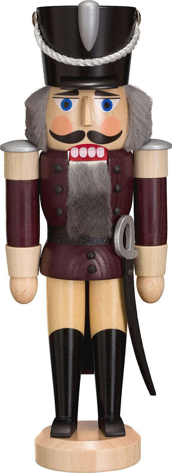 Seiffener Volkskunst eG Nussknacker Husar, Esche lasiert, aubergine, 28 cm Seiffener Volkskunst eG Nussknacker Husar, Esche lasiert, aubergine, 28 cm