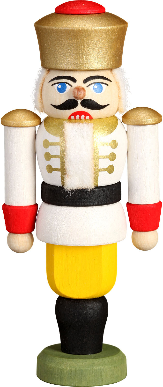 Seiffener Volkskunst eG Mini-Nussknacker König, weiß Seiffener Volkskunst eG Mini-Nussknacker König, weiß
