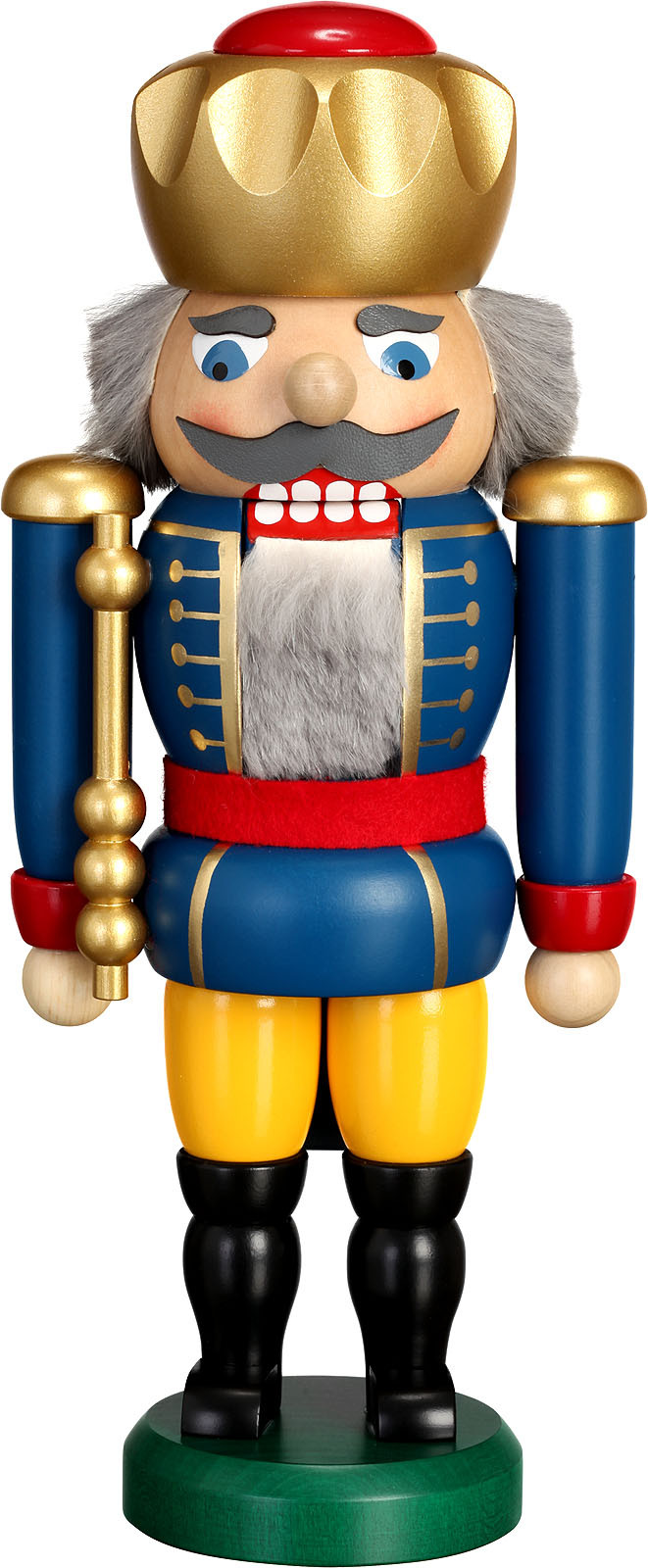 Seiffener Volkskunst eG Nussknacker König, blau Seiffener Volkskunst eG Nussknacker König, blau