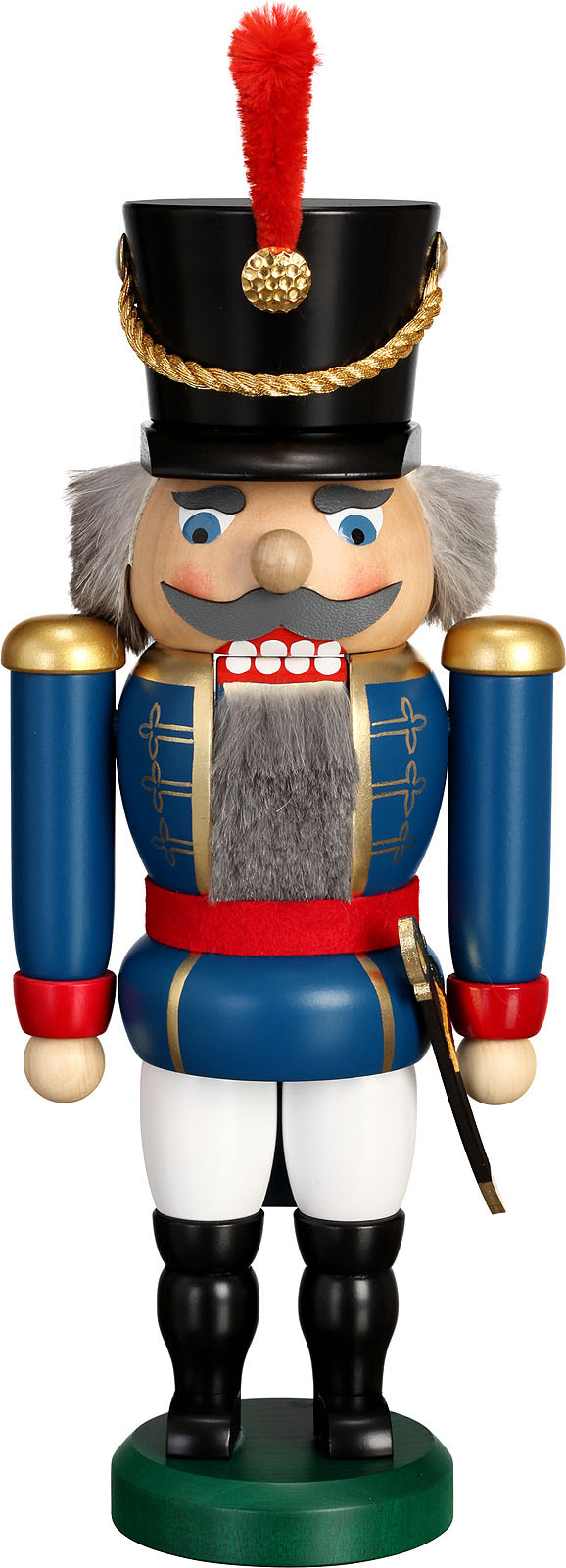 Seiffener Volkskunst eG Nussknacker Husar, blau Seiffener Volkskunst eG Nussknacker Husar, blau