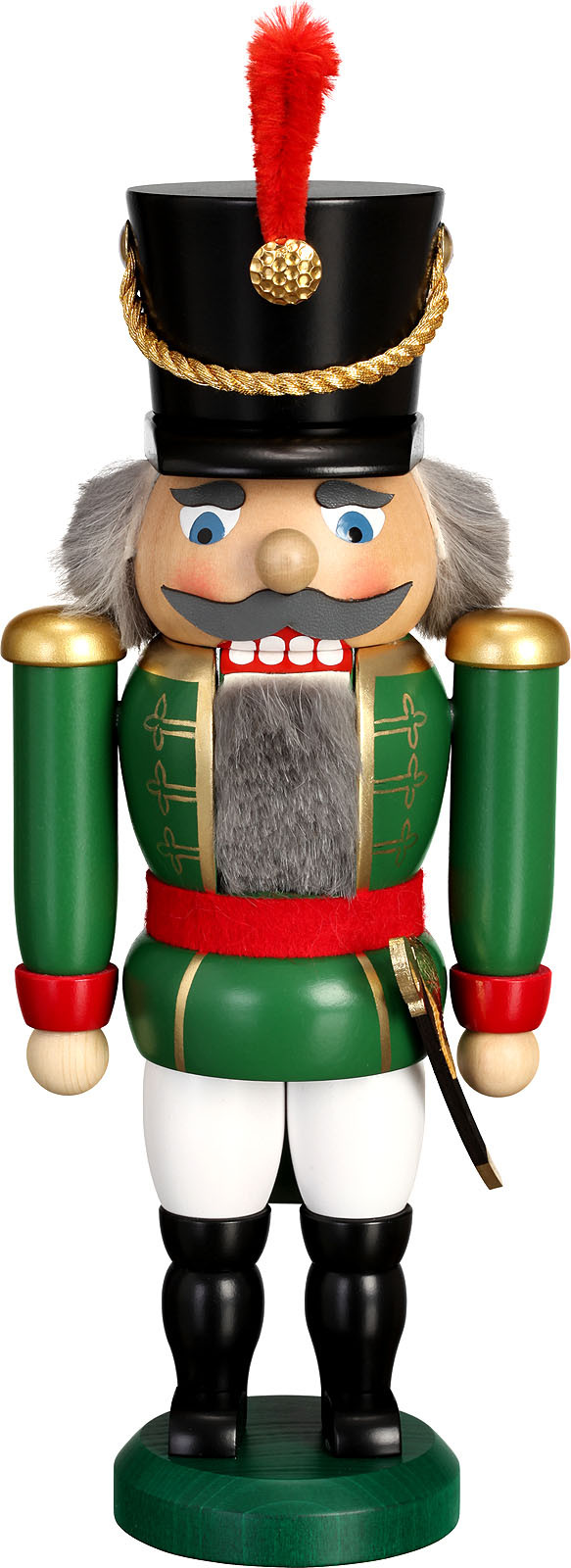 Seiffener Volkskunst eG Nussknacker Husar, grün Seiffener Volkskunst eG Nussknacker Husar, grün