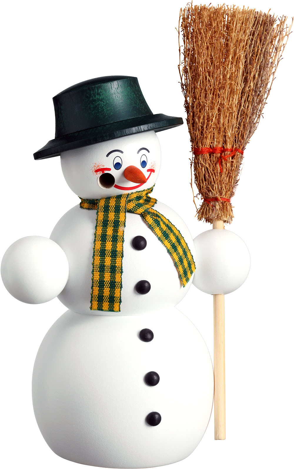 Seiffener Volkskunst eG Räucherfigur Schneemann mit Besen Seiffener Volkskunst eG Räucherfigur Schneemann mit Besen