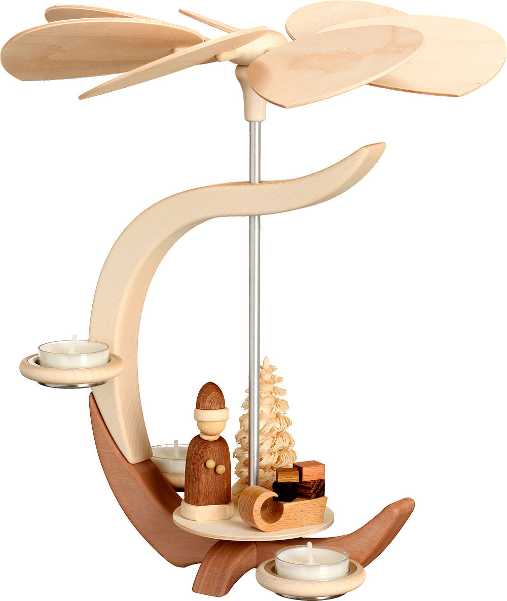 Seiffener Volkskunst Pyramide C-Form, Weihnachtsmotiv Seiffener Volkskunst Pyramide C-Form, Weihnachtsmotiv