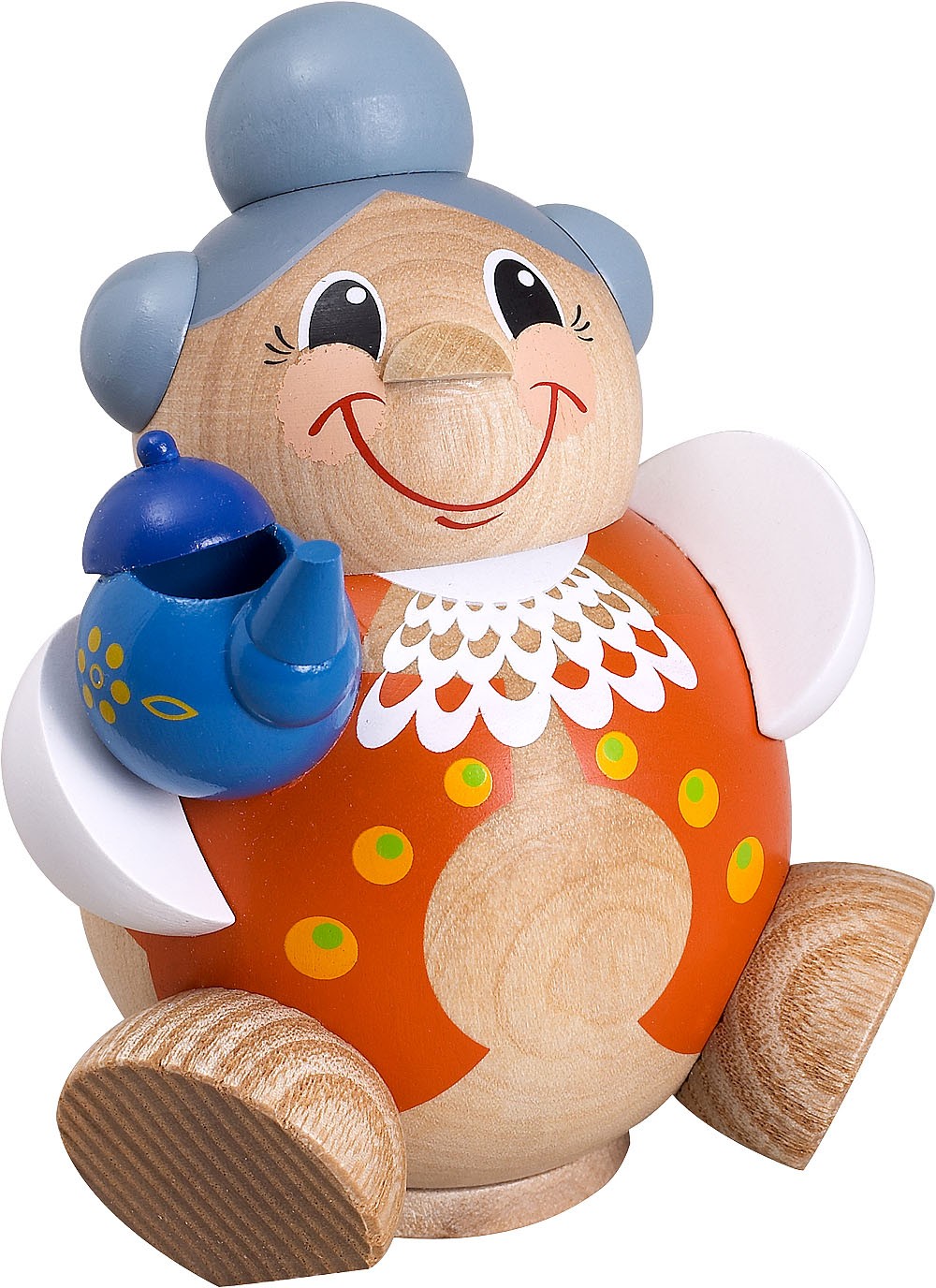 Seiffener Volkskunst eG Kugelräucherfigur - Oma Lustig Seiffener Volkskunst eG Kugelräucherfigur - Oma Lustig