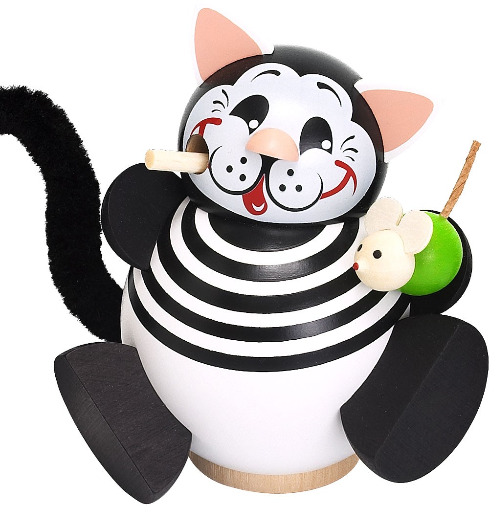 Seiffener Volkskunst eG Kugelräucherfigur, Die lustigen Tiere - Kätzchen Seiffener Volkskunst eG Kugelräucherfigur, Die lustigen Tiere - Kätzchen