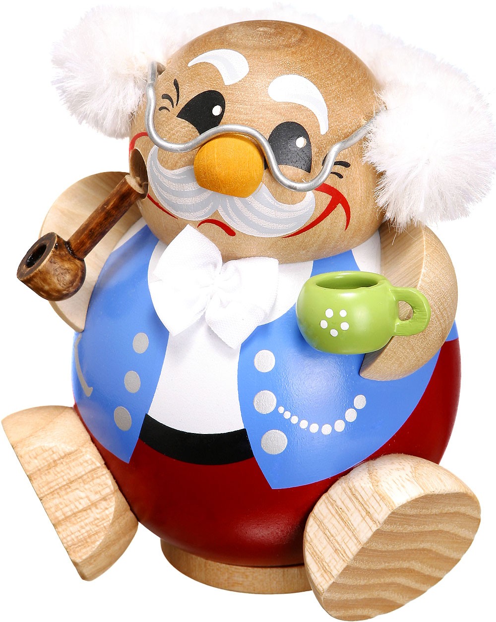 Seiffener Volkskunst eG Kugelräucherfigur - Pensionär Seiffener Volkskunst eG Kugelräucherfigur - Pensionär