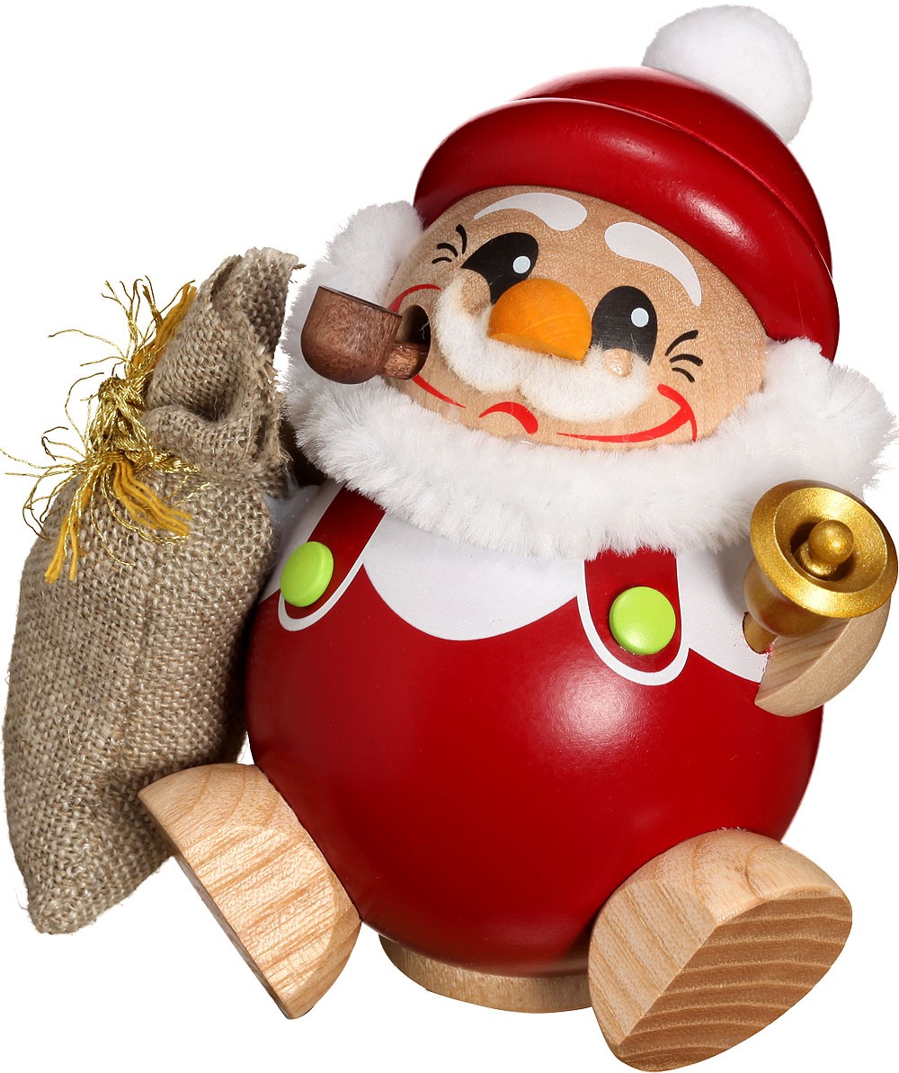 Seiffener Volkskunst eG Kugelräucherfigur, Nikolaus - mit Sack Seiffener Volkskunst eG Kugelräucherfigur, Nikolaus - mit Sack