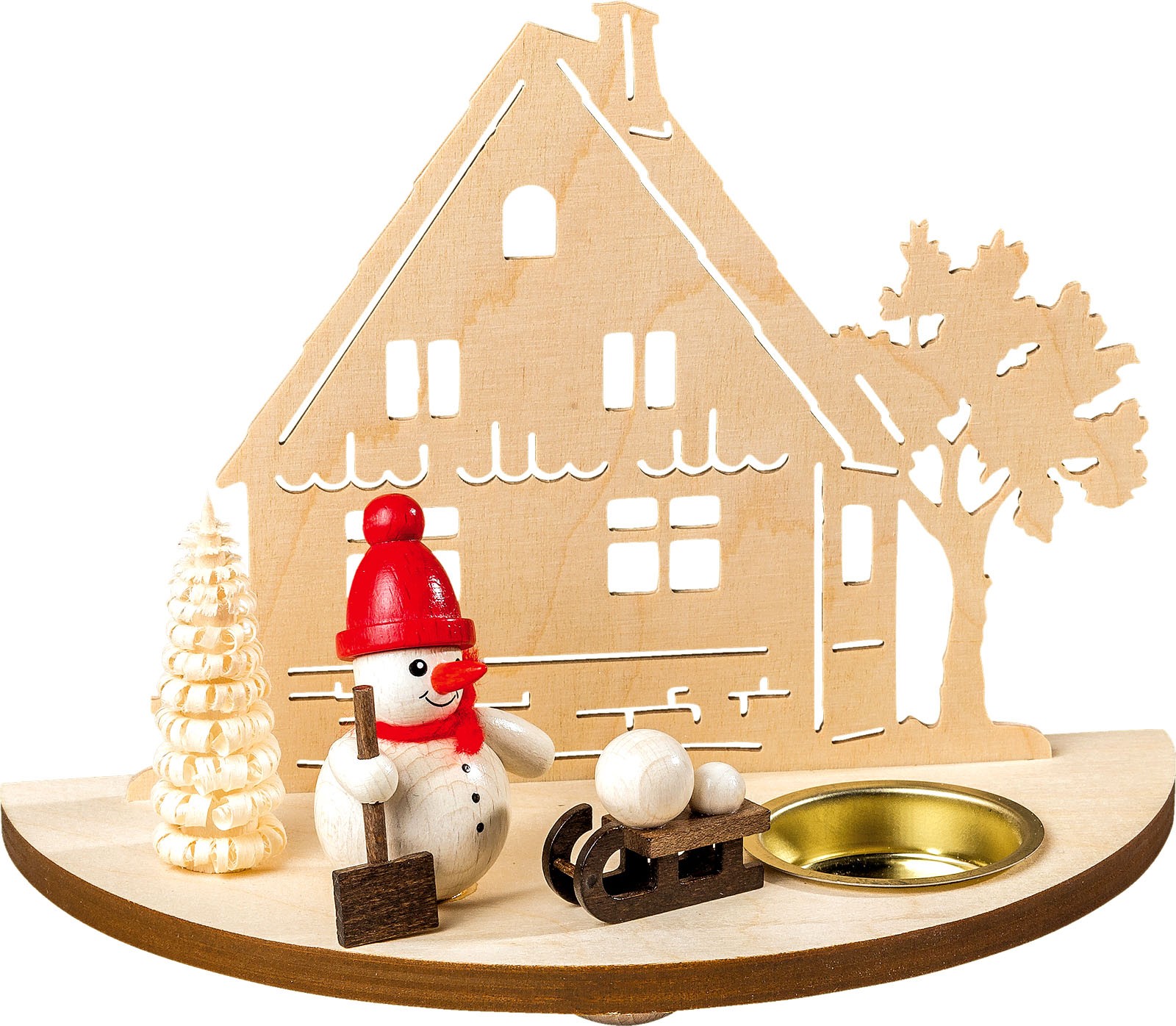 Taulin Kerzenhalter mit Figuren - Schneemann, rot Taulin Kerzenhalter mit Figuren - Schneemann, rot