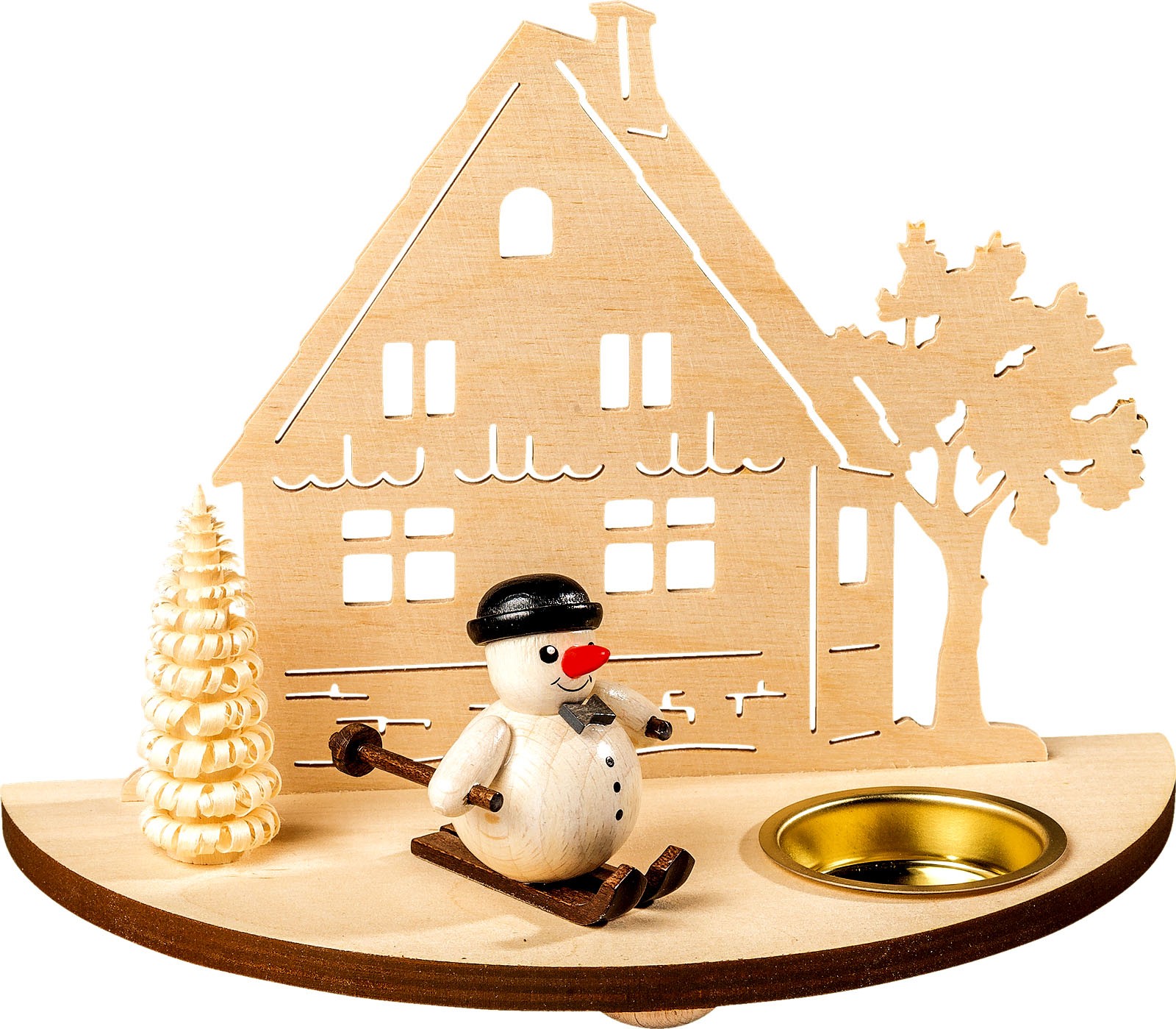 Taulin Kerzenhalter mit Figuren - Schneemann, schwarz Taulin Kerzenhalter mit Figuren - Schneemann, schwarz