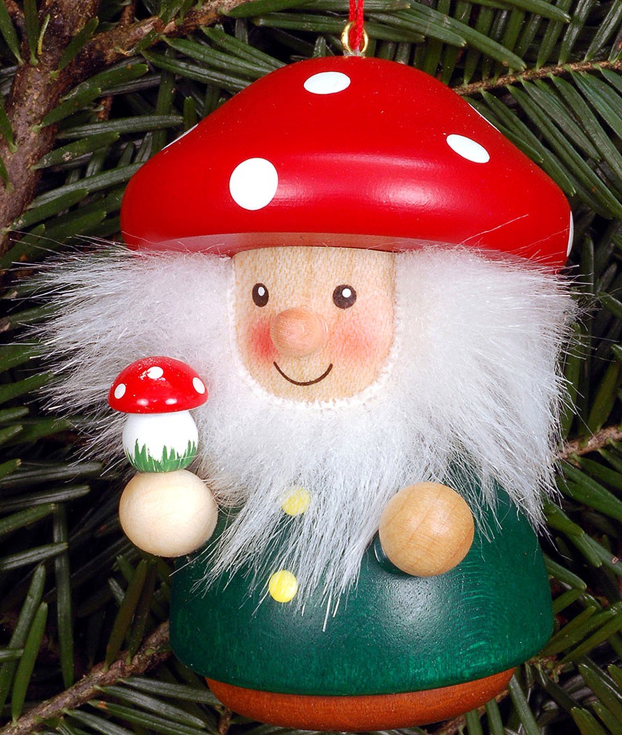 Christian Ulbricht Baumbehang Weihnachtsmann Pilzmännle, farbig Christian Ulbricht Baumbehang Weihnachtsmann Pilzmännle, farbig
