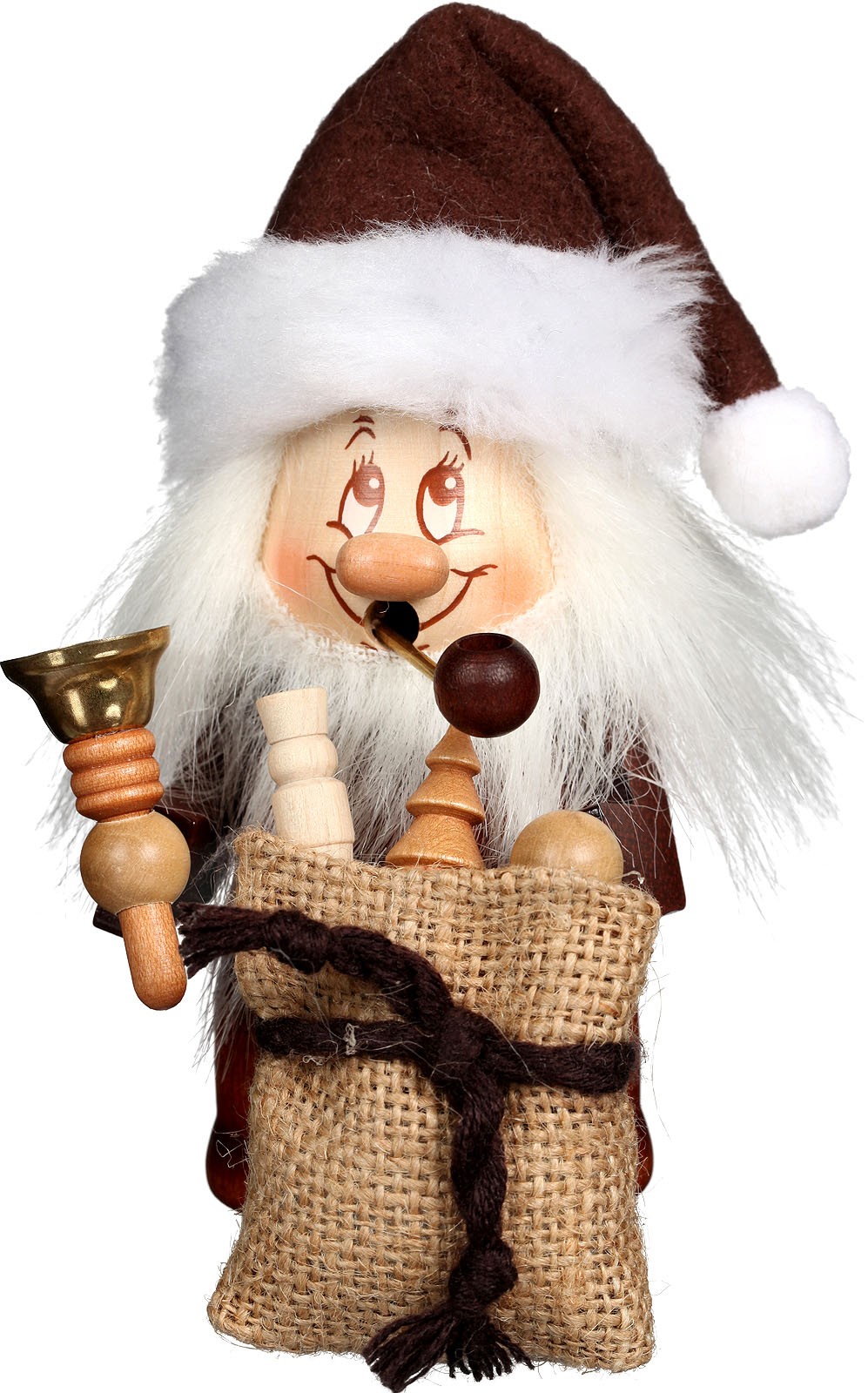 Christian Ulbricht Räuchermann Miniwichtel Weihnachtsmann mit Glocke Christian Ulbricht Räuchermann Miniwichtel Weihnachtsmann mit Glocke