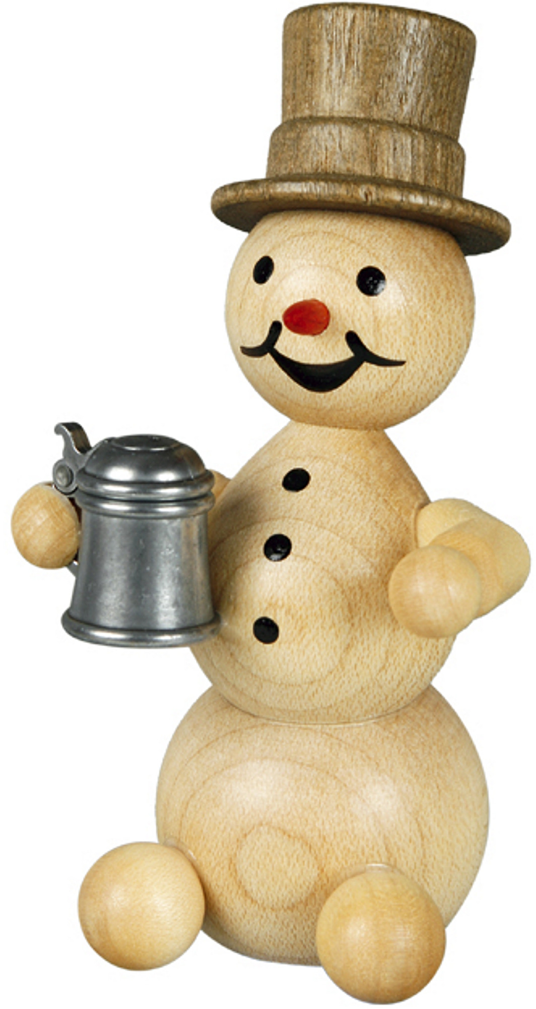 Drechslerei Volkmar Wagner Schneemann mit Krug - ohne Sockel Drechslerei Volkmar Wagner Schneemann mit Krug - ohne Sockel