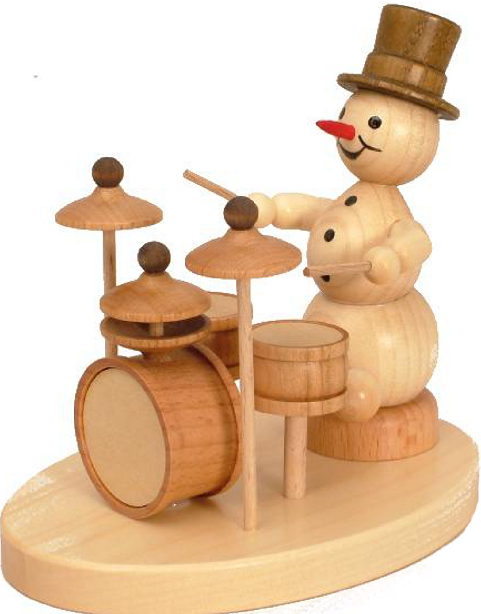 Drechslerei Volkmar Wagner Schneemannmusikant - Schlagzeug Drechslerei Volkmar Wagner Schneemannmusikant - Schlagzeug