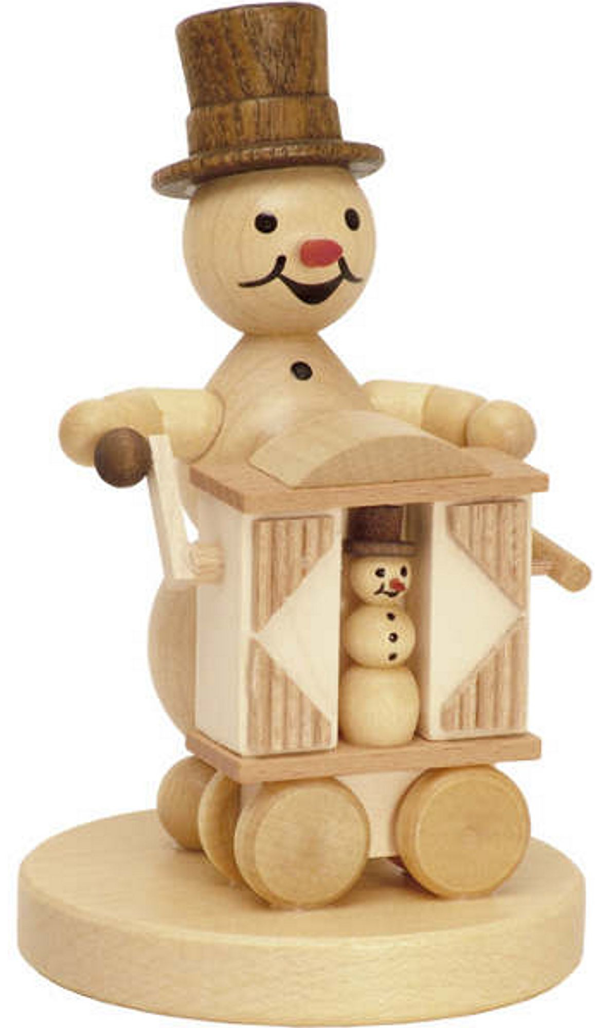 Drechslerei Volkmar Wagner Schneemannmusikant - Drehorgel Drechslerei Volkmar Wagner Schneemannmusikant - Drehorgel