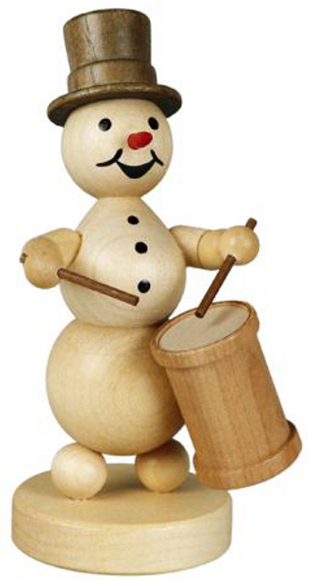 Drechslerei Volkmar Wagner Schneemannmusikanten - Langtrommel Drechslerei Volkmar Wagner Schneemannmusikanten - Langtrommel
