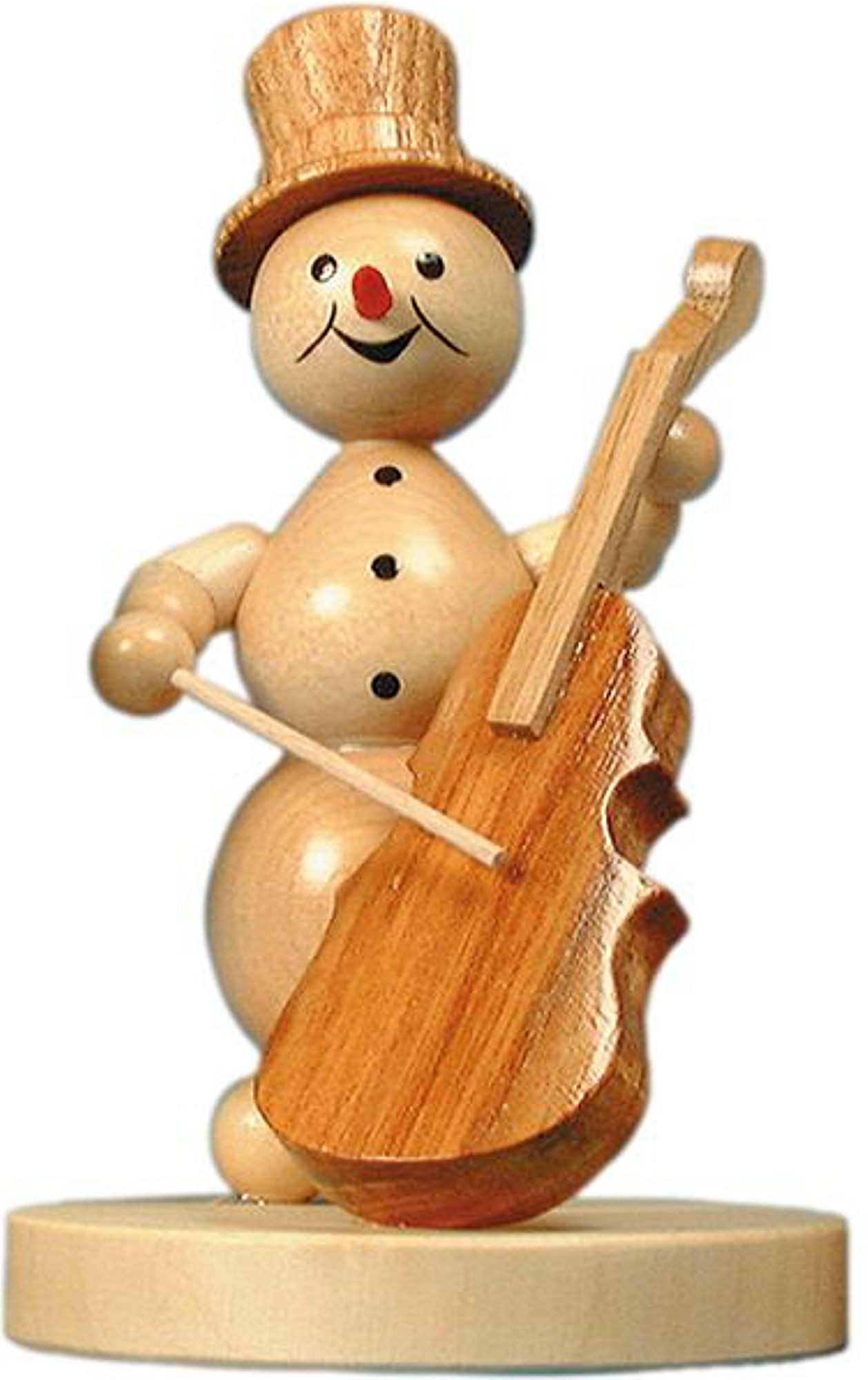 Drechslerei Volkmar Wagner Schneemannmusikant - Bassgeige Drechslerei Volkmar Wagner Schneemannmusikant - Bassgeige