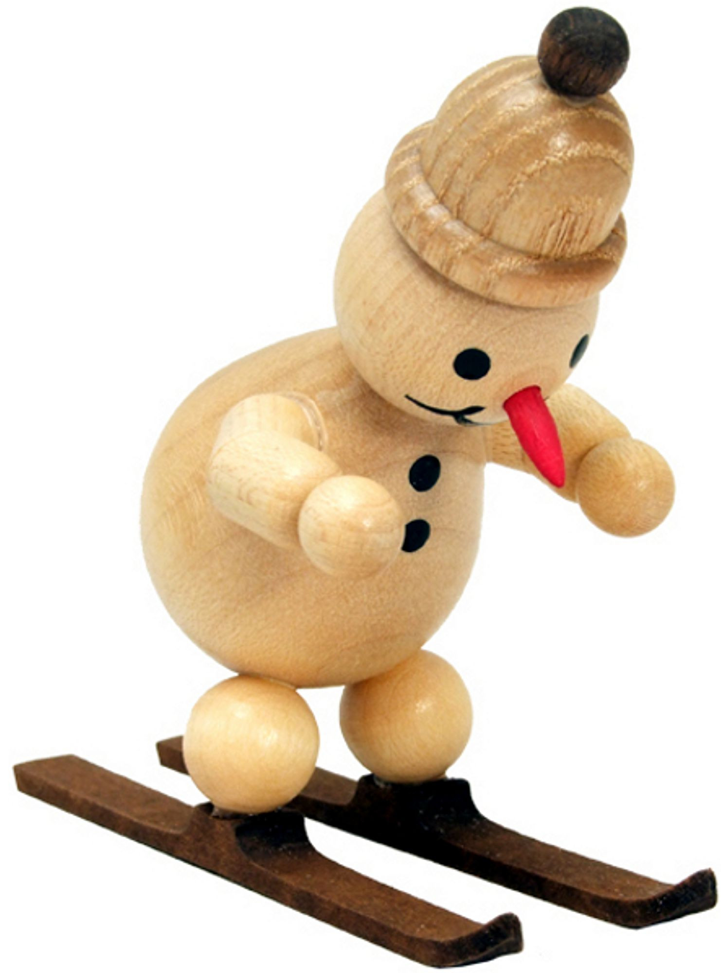 Drechslerei Volkmar Wagner Schneemann Junior Skispringer am Start mit Mütze Drechslerei Volkmar Wagner Schneemann Junior Skispringer am Start mit Mütze