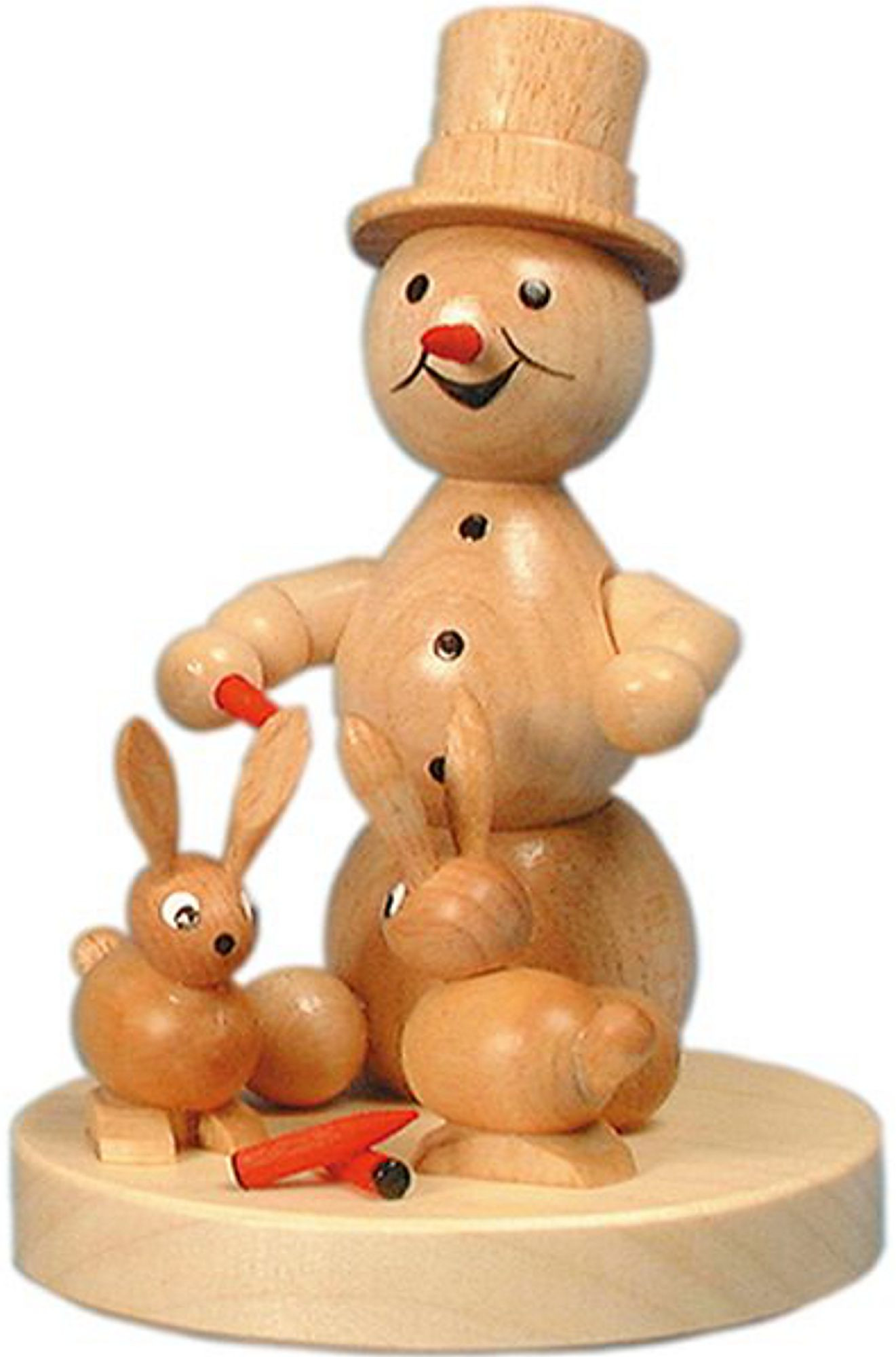 Drechslerei Volkmar Wagner Schneemann mit Hasen Drechslerei Volkmar Wagner Schneemann mit Hasen