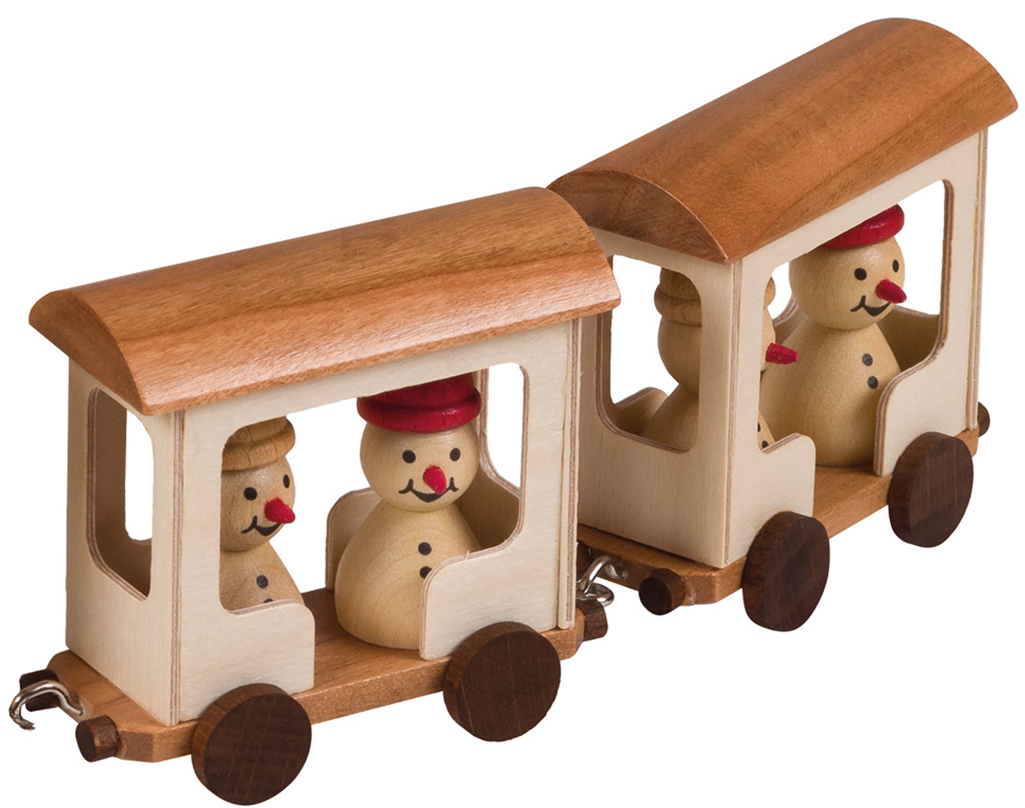 Drechslerei Volkmar Wagner Schneemann Junior - Waggon 2er Set Drechslerei Volkmar Wagner Schneemann Junior - Waggon 2er Set