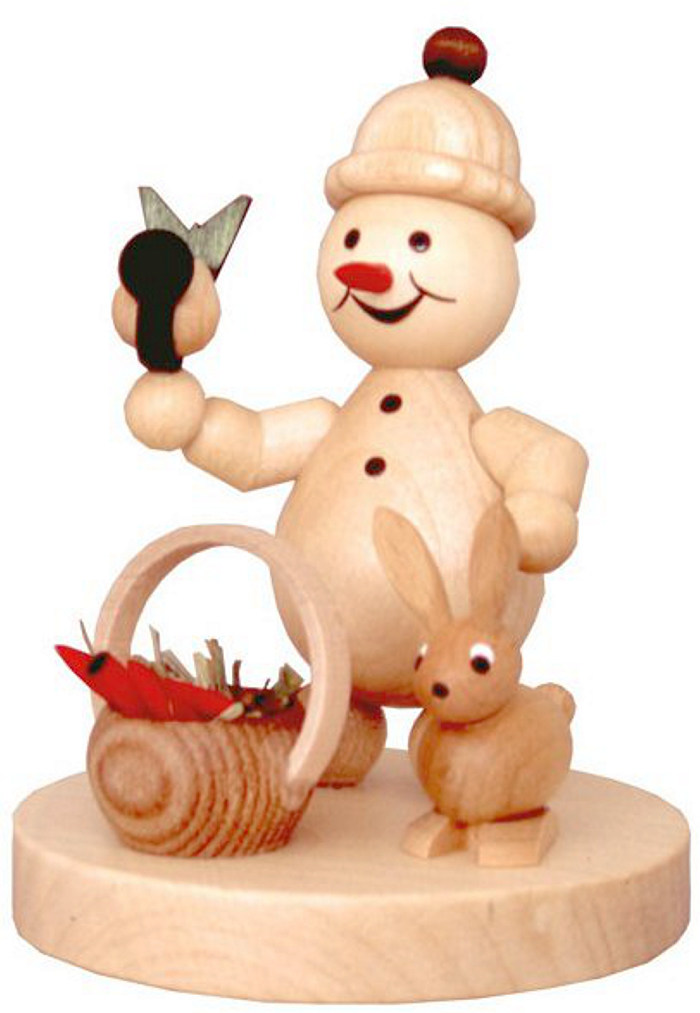 Drechslerei Volkmar Wagner Schneemann Junior Hase und Körbchen Drechslerei Volkmar Wagner Schneemann Junior Hase und Körbchen