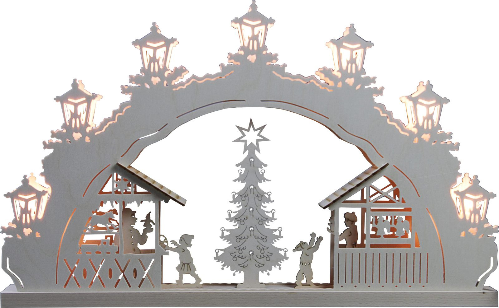 Schwibbogen Weihnachtsmarkt, 7 flg. Schwibbogen Weihnachtsmarkt, 7 flg.