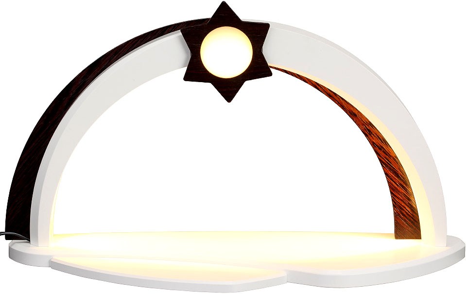 Zeidler LED Design Bogen weiß/Applikation Wenge Zeidler LED Design Bogen weiß/Applikation Wenge