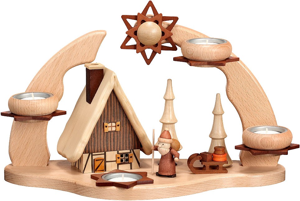 Zeidler Adventsbogen mit Rauchhaus + Weihnachtsmann Zeidler Adventsbogen mit Rauchhaus + Weihnachtsmann