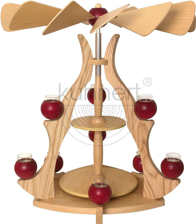 Drechslerei Kuhnert Kugeln für Leerpyramide - rot Drechslerei Kuhnert Kugeln für Leerpyramide - rot