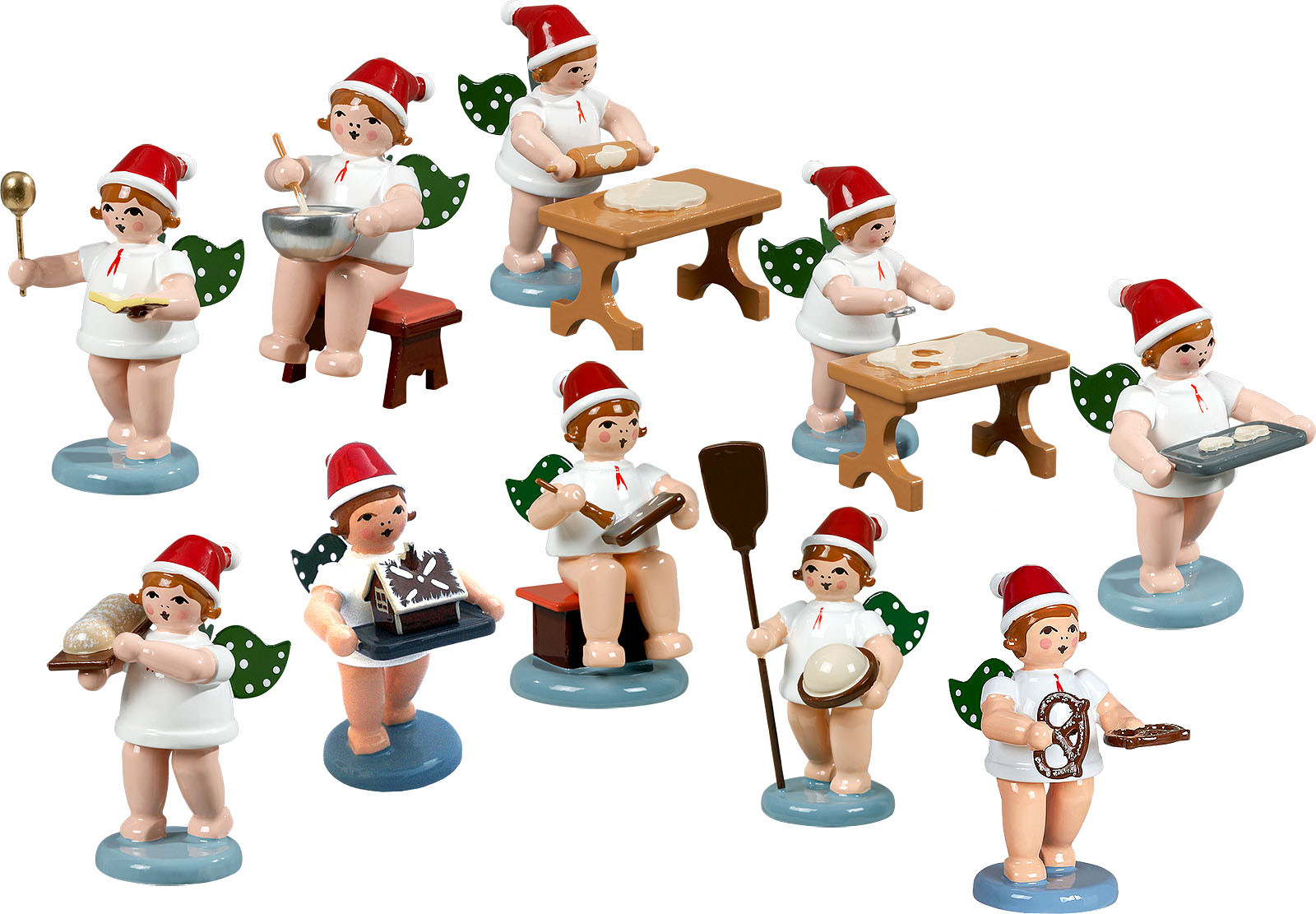 Ellmann Weihnachtsengel, 10-teilig, Weihnachtsbäckerei - mit Mütze Ellmann Weihnachtsengel, 10-teilig, Weihnachtsbäckerei - mit Mütze