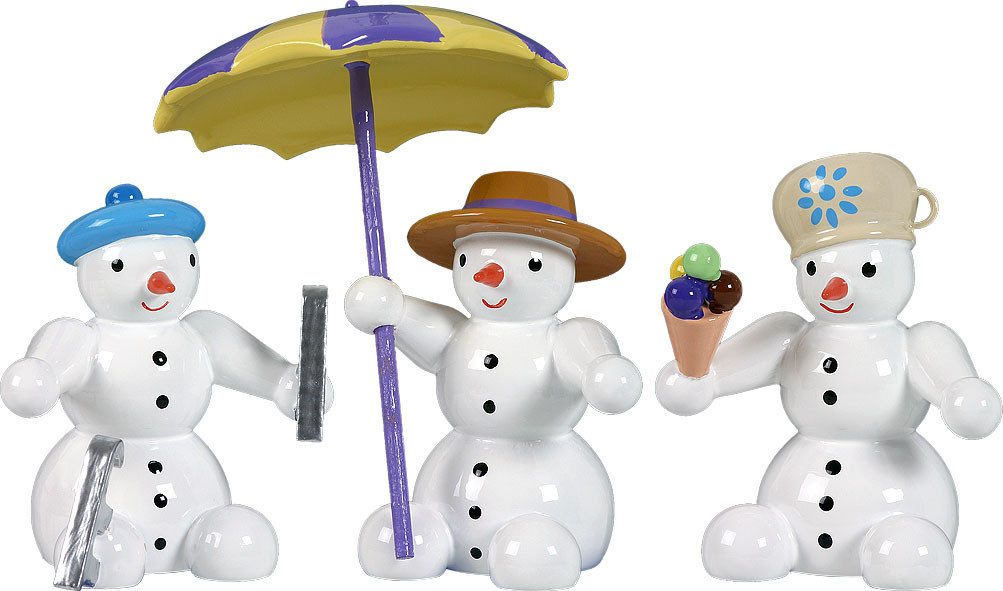 Ellmann Schneemann, sitzend, 3-teilig Ellmann Schneemann, sitzend, 3-teilig