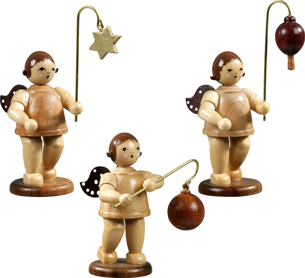 Ellmann Lampionengel, 3-teilig, Variante 1 - ohne Krone, natur Ellmann Lampionengel, 3-teilig, Variante 1 - ohne Krone, natur