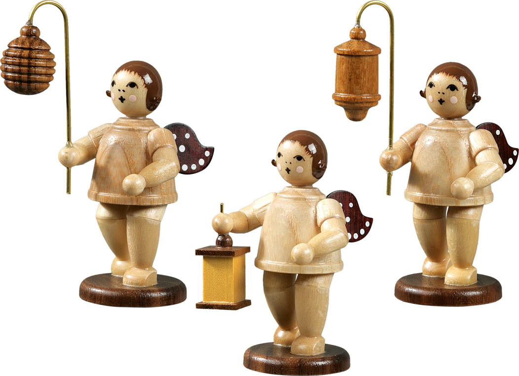 Ellmann Lampionengel, 3-teilig, Variante 2 - ohne Krone, natur Ellmann Lampionengel, 3-teilig, Variante 2 - ohne Krone, natur