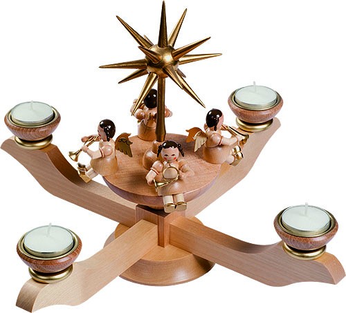 Richard Glässer Adventsleuchter natur für Teelichte Richard Glässer Adventsleuchter natur für Teelichte