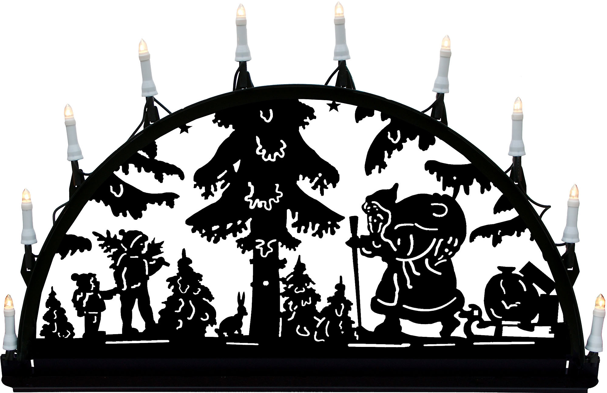 Außenschwibbogen aus Metall, Motiv - Santa Claus - 1,00 x 0,50 m Außenschwibbogen aus Metall, Motiv - Santa Claus - 1,00 x 0,50 m