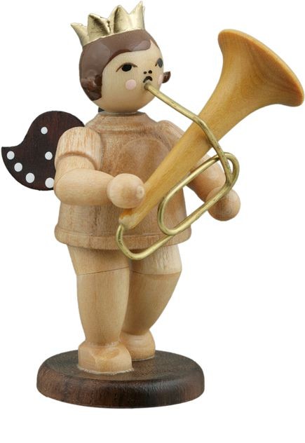 Ellmann Engel mit Tuba - mit Krone, natur Ellmann Engel mit Tuba - mit Krone, natur