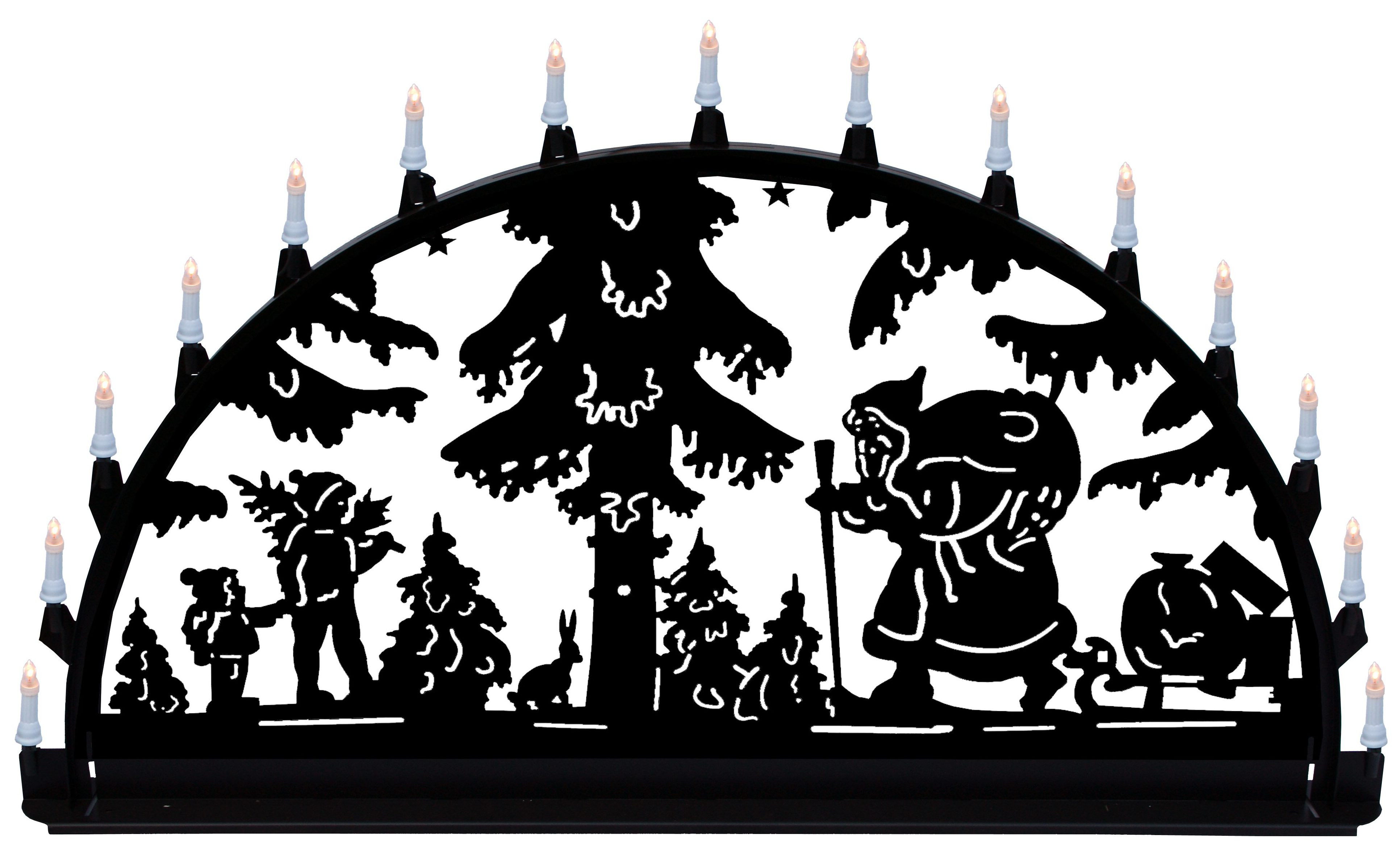 Außenschwibbogen aus Metall, Motiv - Santa Claus - 1,50 x 0,75 m Außenschwibbogen aus Metall, Motiv - Santa Claus - 1,50 x 0,75 m