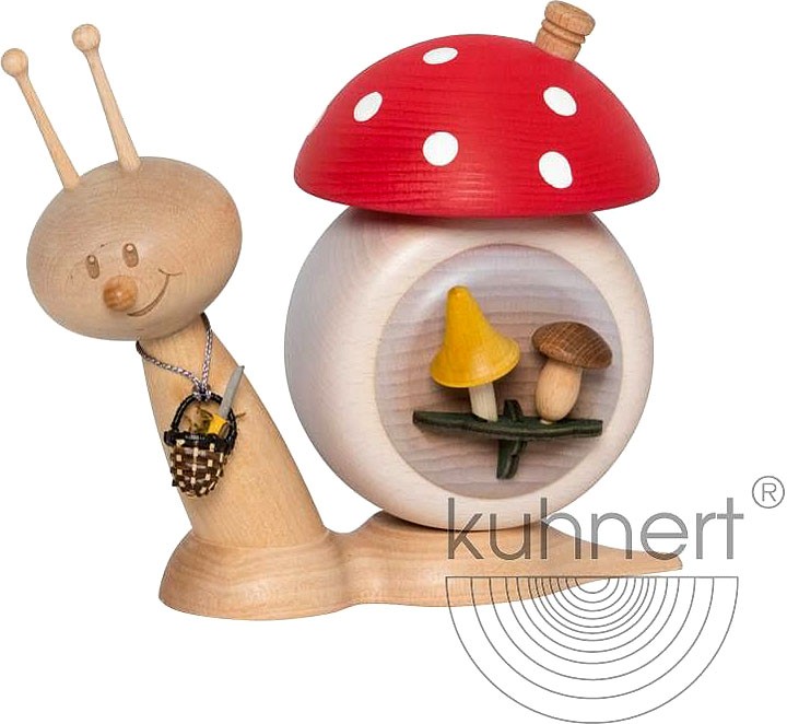 Drechslerei Kuhnert Räucherfigur Pilzschnecke Drechslerei Kuhnert Räucherfigur Pilzschnecke