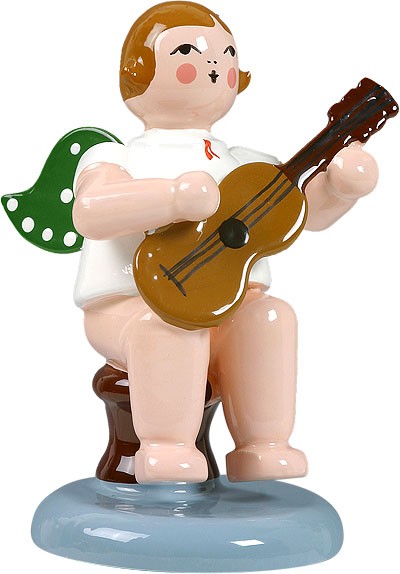 Ellmann Engel mit Gitarre, sitzend, ohne Krone Ellmann Engel mit Gitarre, sitzend, ohne Krone